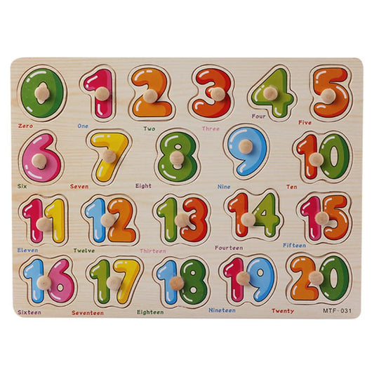 Montessori Wooden Puzzle Board Numbers 20
