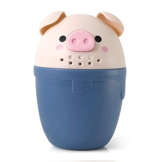 Baby Piggy Shampoo Rinse Cup Blue