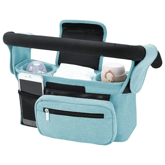 Multi Compartment Stroller Organizer Blue