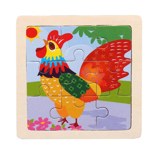 Kids Wooden Jigsaw Puzzle Rooster