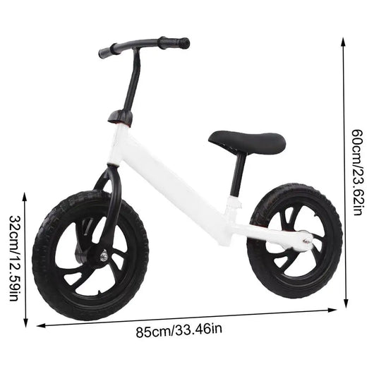 Adjustable Balance Bike for Toddlers White