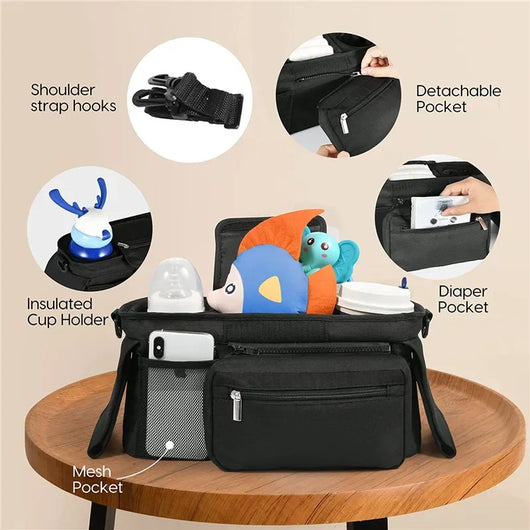 Multi Compartment Stroller Organizer