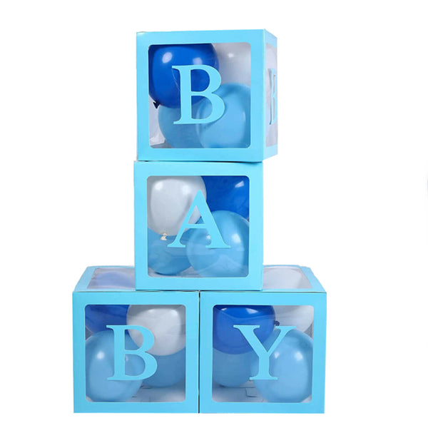 4pcs Blue Balloon Box Set