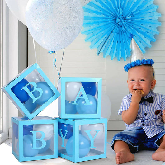 4pcs Blue Balloon Box Set
