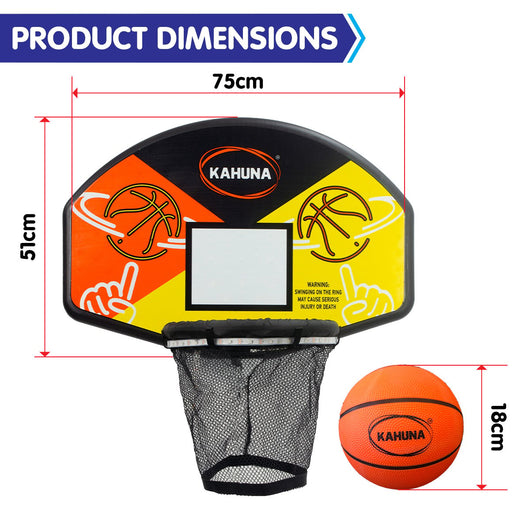 Kahuna Trampoline LED Basketball Hoop Set