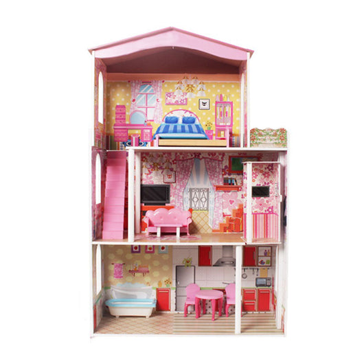 Three-Storey Wooden Dollhouse – A World to Explore