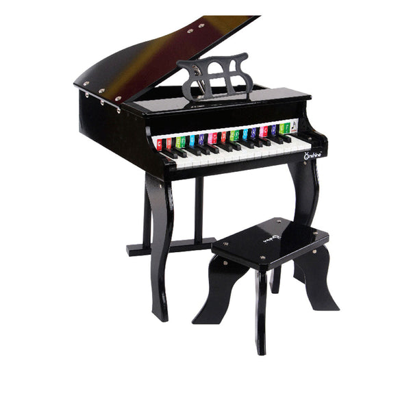 My First Wooden Mini Grand Piano – Kids Musical Instrument Black