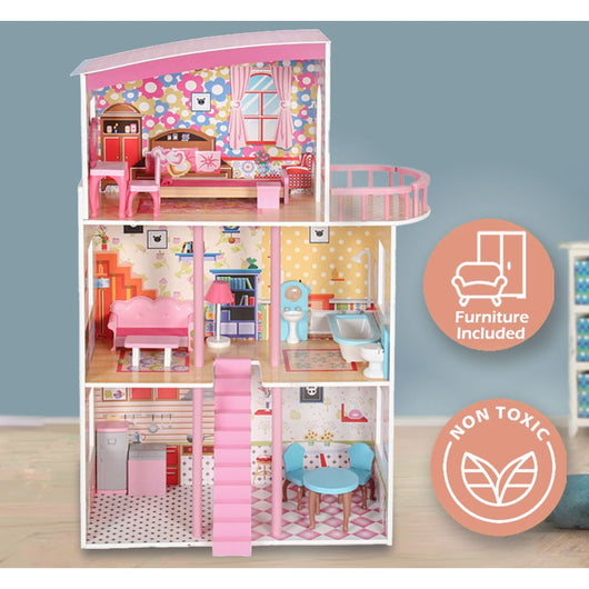 Large Wooden Girls Dollhouse