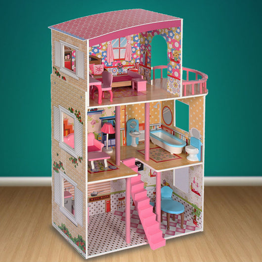 Large Wooden Girls Dollhouse