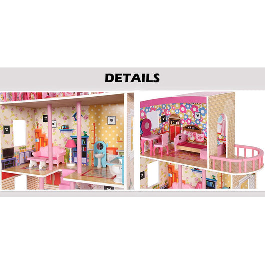Large Wooden Girls Dollhouse