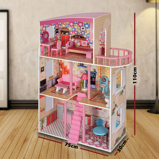 Large Wooden Girls Dollhouse