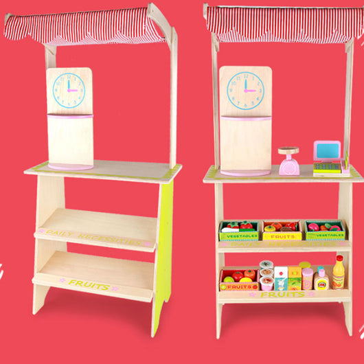 Mini Market Wooden Play Stall