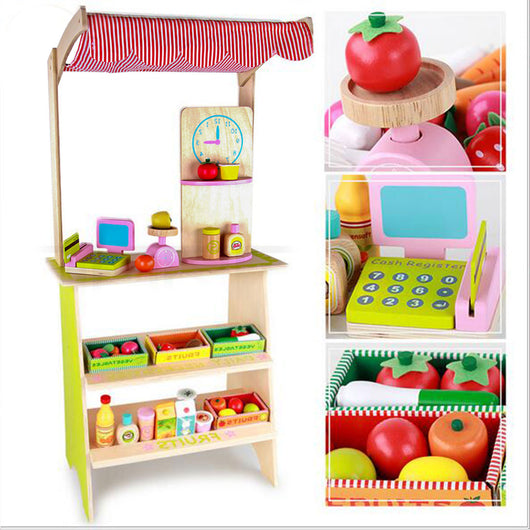 Mini Market Wooden Play Stall