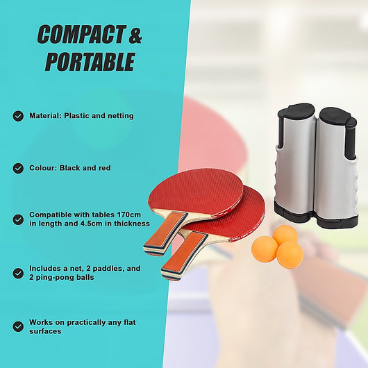 Portable Table Tennis Game Set