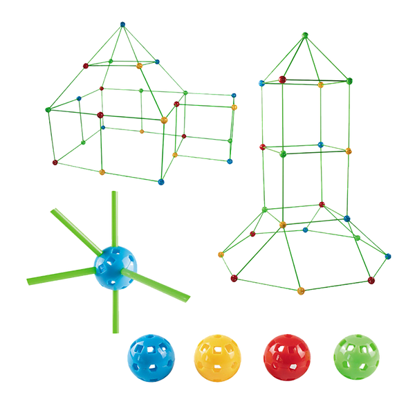 217pcs Kids Construction Fort Building Kit
