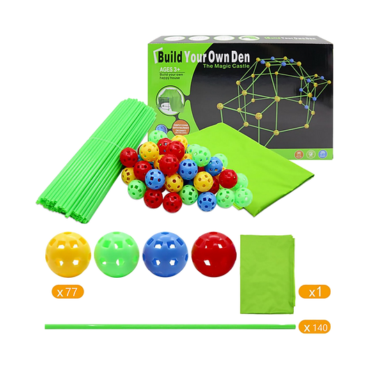 217pcs Kids Construction Fort Building Kit
