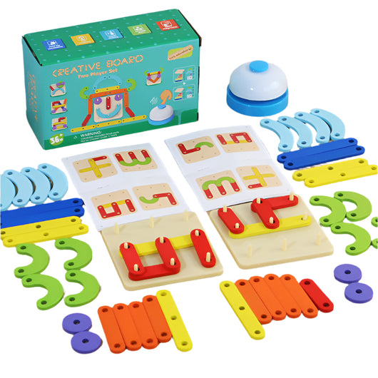 Wooden Two Player Pegboard Toy