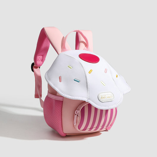 Kids Polyester Cartoon Backpack Pink