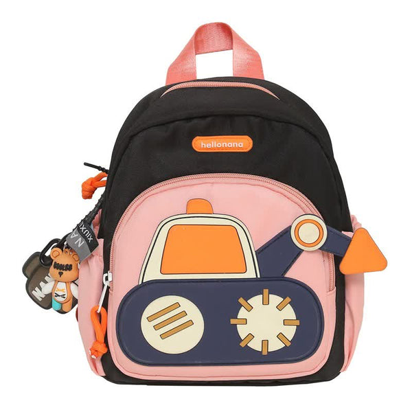 Kids Excavator Backpack Pink