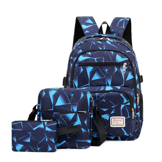 3 Piece Backpack Set Blue
