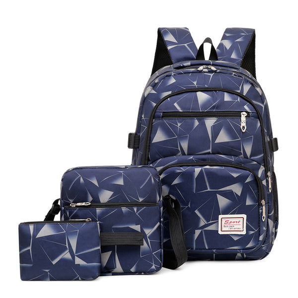 3 Piece Backpack Set Grey