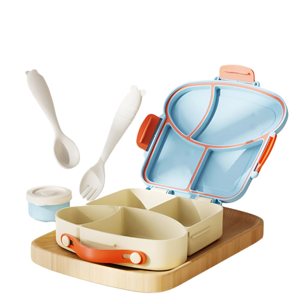 Kids Compartment Lunch Box Blue