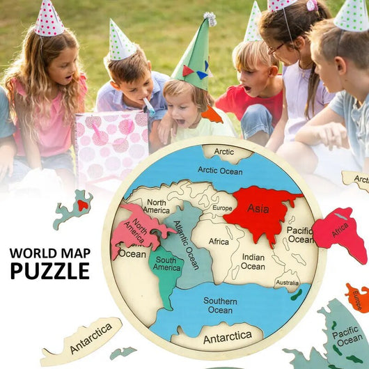Wooden World Map Puzzle