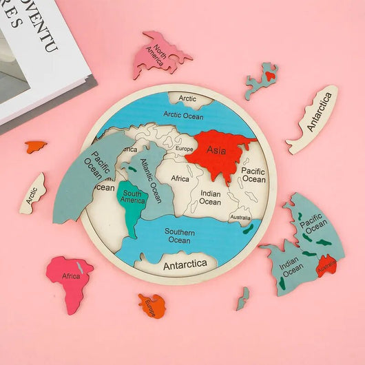 Wooden World Map Puzzle