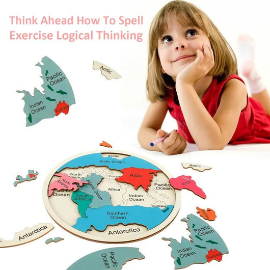 Wooden World Map Puzzle