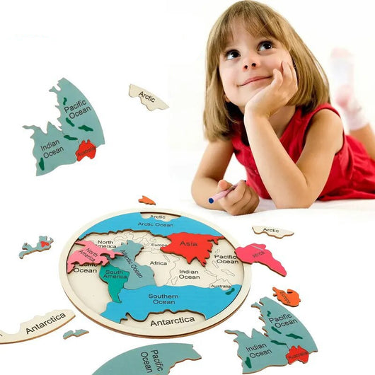 Wooden World Map Puzzle