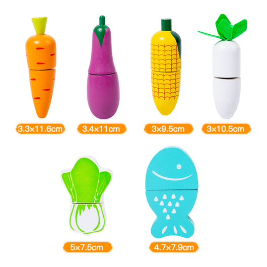 Kids Wooden Cutting Set