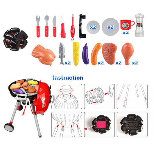 Kids BBQ Pretend Play Cooking Set