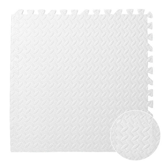 Colorful Baby Puzzle Floor Mat White 8 Pieces