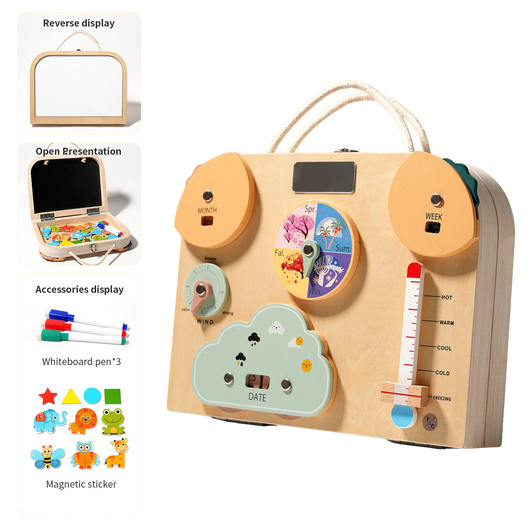 Magnetic Wooden Puzzle Busy Board Weather