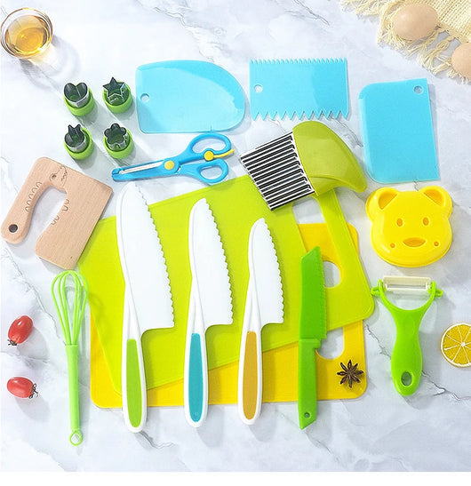 Kids Cooking Set & Montessori Kitchen Tools (13/17pcs)
