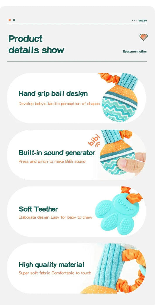 Animal Rattle Hand Grip