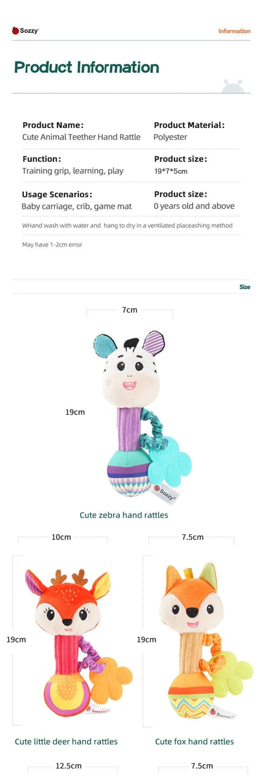 Animal Rattle Hand Grip