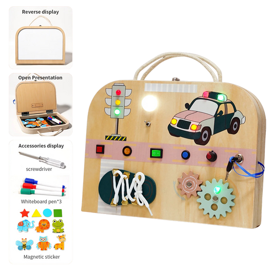 Magnetic Wooden Puzzle Busy Board Traffic