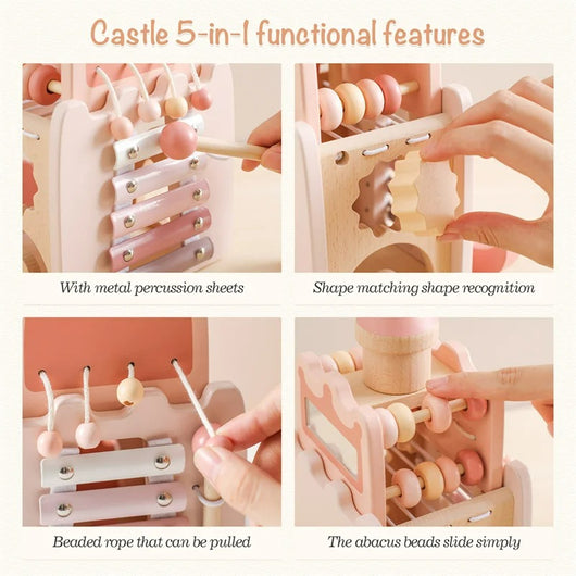 Montessori-Inspired Musical Wooden Busy Box Toy for Babies & Toddlers