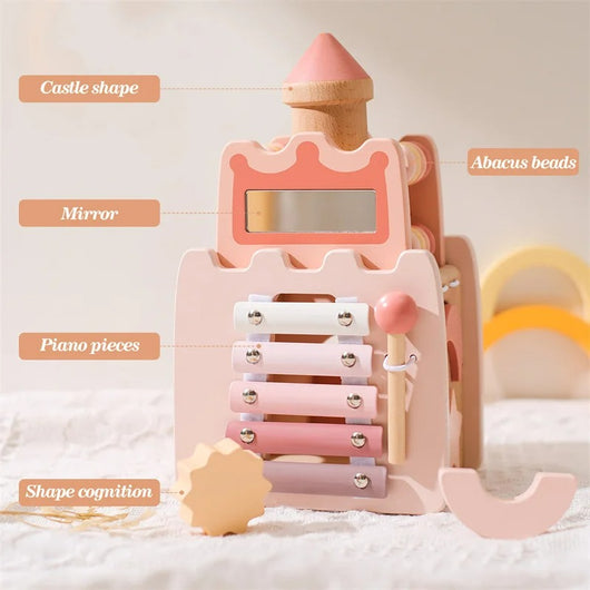 Montessori-Inspired Musical Wooden Busy Box Toy for Babies & Toddlers