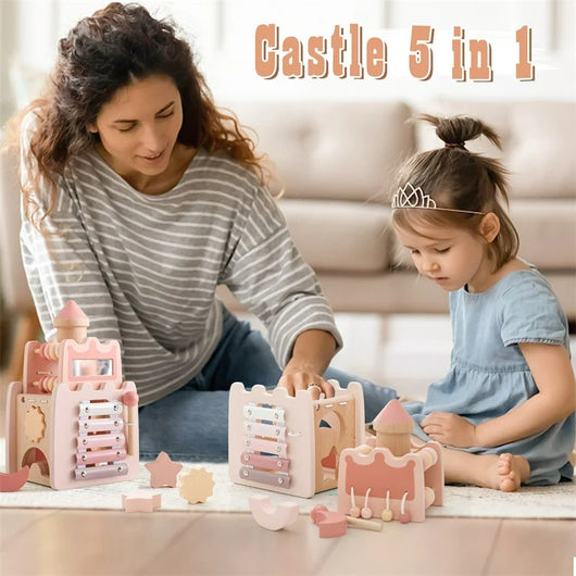 Montessori-Inspired Musical Wooden Busy Box Toy for Babies & Toddlers