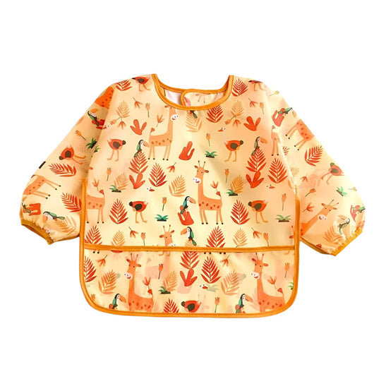 Baby Cartoon Waterproof Bib Orange