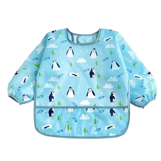 Baby Cartoon Waterproof Bib Blue