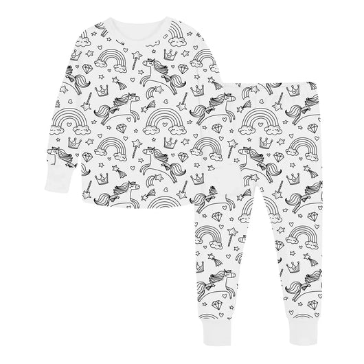 DIY Colouring Pyjama Set for Kids 2–8Y Unicorn