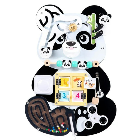 Busy Board - Premium Edition - The Toy That Teaches & Calms Panda Sliding Path Game